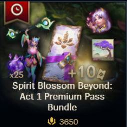⚡️ Spirit Blossom Beyond: Act 1 Pass 2025 Pass ⚡️Lol event pass 3650 Rp ⚡️ legal RP ~ Gifting Service | EUNE |Check Descripti 🔰 0