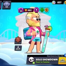 75 Brawler☀️31314 Trophy☀️3 MaxPower☀️1 Hypercharged☀️ Amazing Rare Skin☀️45 Amazing Rare Skin☀️87 Gems☀️Safe Acc☀️Instant Delivery 0
