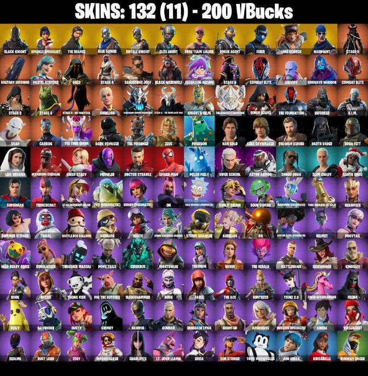 Fortnite Account ( PLAYSTATION / XBOX / PC / NINTENDO ) (Ultimate Edition STW, Black Knight, Sparkle Specialist, The Reaper, Mako) (132 Skins)