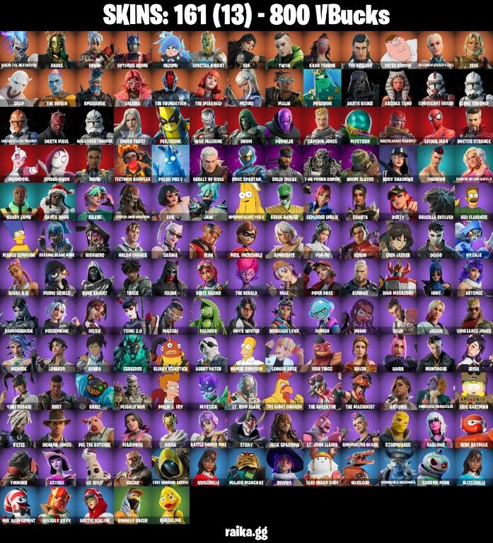 Fortnite Account ( PLAYSTATION / XBOX / NINTENDO ) (Spectra Knight, Era, Twyn, Omegrok, Brite Raider) (161 Skins)