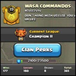 LVL19⚡️WASA COMMANDOS⚡️CHAMP2⚡️BALANCED WAR LOG⚡️INSTANT DELIVERY 0