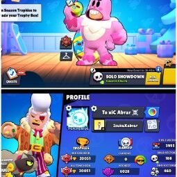 #44⭕20k+ Trophy⭕Total-18 Max Brawler⭕7 Hypercharge⭕11 Max power⭕50 top skin⭕cheep 0