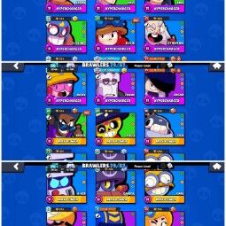 #72🔥25k+ Trophy🔥Total- 27 Brawler Max🔥9 Hypercharge🔥18 Max power🔥75 Top skin🔥Top Shelly skin🔥nc-yes🔥153 gems🔥cheep 2
