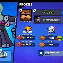 #95🔥20k+ Trophy🔥Total-16 Brawler max🔥6 Hypercharge🔥10 max power🔥120+ Top skin🔥8k+ PowerPoint🔥cheep 1