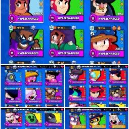 #104⭕55k+ Trophy⭕Total- 57 Brawler max⭕23 Hypercharge⭕34 max power⭕128 Top skin⭕26k+ PowerPoint⭕nc-free⭕cheep 2