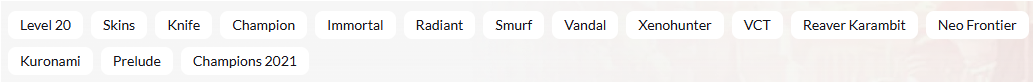 Hot search buttons